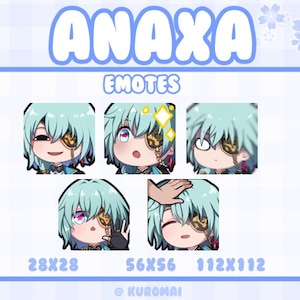 Twitch, Emote, Pack, Honkai Star Rail, Anaxa, 5 Emotes, streamer, discord