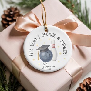 This Year I Became a Bowler Ornament, Personalized First Bowling Season Ornament, New Bowler Gift, Kids Bowling Ornament 2026