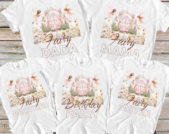 Fairy Birthday Family Shirts, Magical Floral Fairy Birthday Shirts, Fairy 1st Birthday, Whimsical Fairytale Birthday Shirt, Birthday Gift