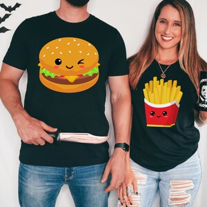 Chemises drôles d&#39;Halloween de couples, chemise d&#39;Halloween de couple, chandail de couples, t-shirt drôle d&#39;Halloween, t-shirt assorti d&#39;Halloween, costume de couples