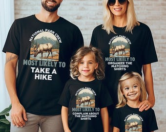 National Park Family Vacation Shirt, Adventure shirt, Camping Trip Shirt, RV Road Trip Tee, Road Trip Shirt,  Most Likely To Vacation Shirts
