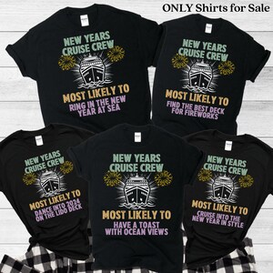 New Year Cruise Family Shirts, Happy New Year Cruisin Crew, Cruise Ship Vacation Trip, Happy New Year Gift , Matching Family Vacay Shirts