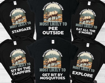 National Park Family Vacation Shirt, Adventure shirt, Camping Trip Shirt, RV Road Trip Tee, Road Trip Shirt,  Most Likely To Vacation Shirts