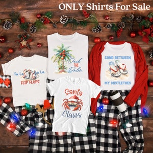 Family Christmas Pajamas, Matching Family Christmas Pajamas, Most Likely To Christmas Tees, Tropical Christmas PJs, Beach Christmas Jammies