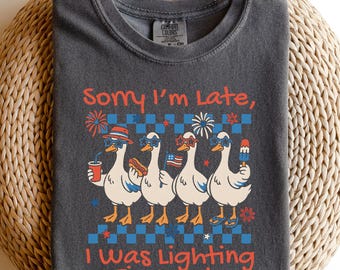 Comfort Colors® Patriotic Goose Shirt, Matching Family 4th of July Shirts, Patriotic Outfit, Family Group Shirts, Fourth Of July Gifts