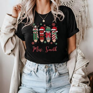 Christmas Shirts for Teachers, Christmas Teacher Shirt, Custom Shirts, Teacher Christmas Tee, Christmas Gift For Teacher, Teaching Shirts