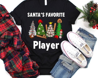 Christmas Baseball Shirt, Christmas Tree T-Shirt, Christmas Gift For Baseball Fans, Xmas Tree Farm Shirt, Funny Xmas Baseball Tee, Baseball