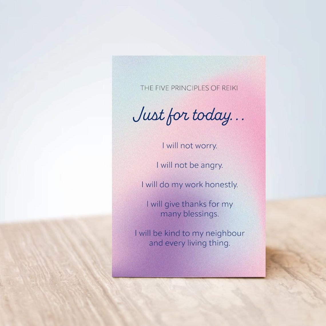 Reiki Principles | Printable Digital Poster | | Instant Download | Wall ...