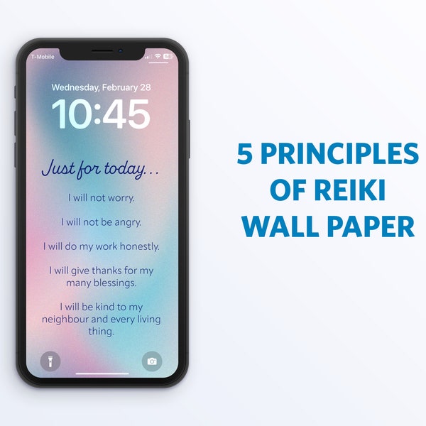 5 Principles of Reiki Mobile Phone Wallpaper iPhone