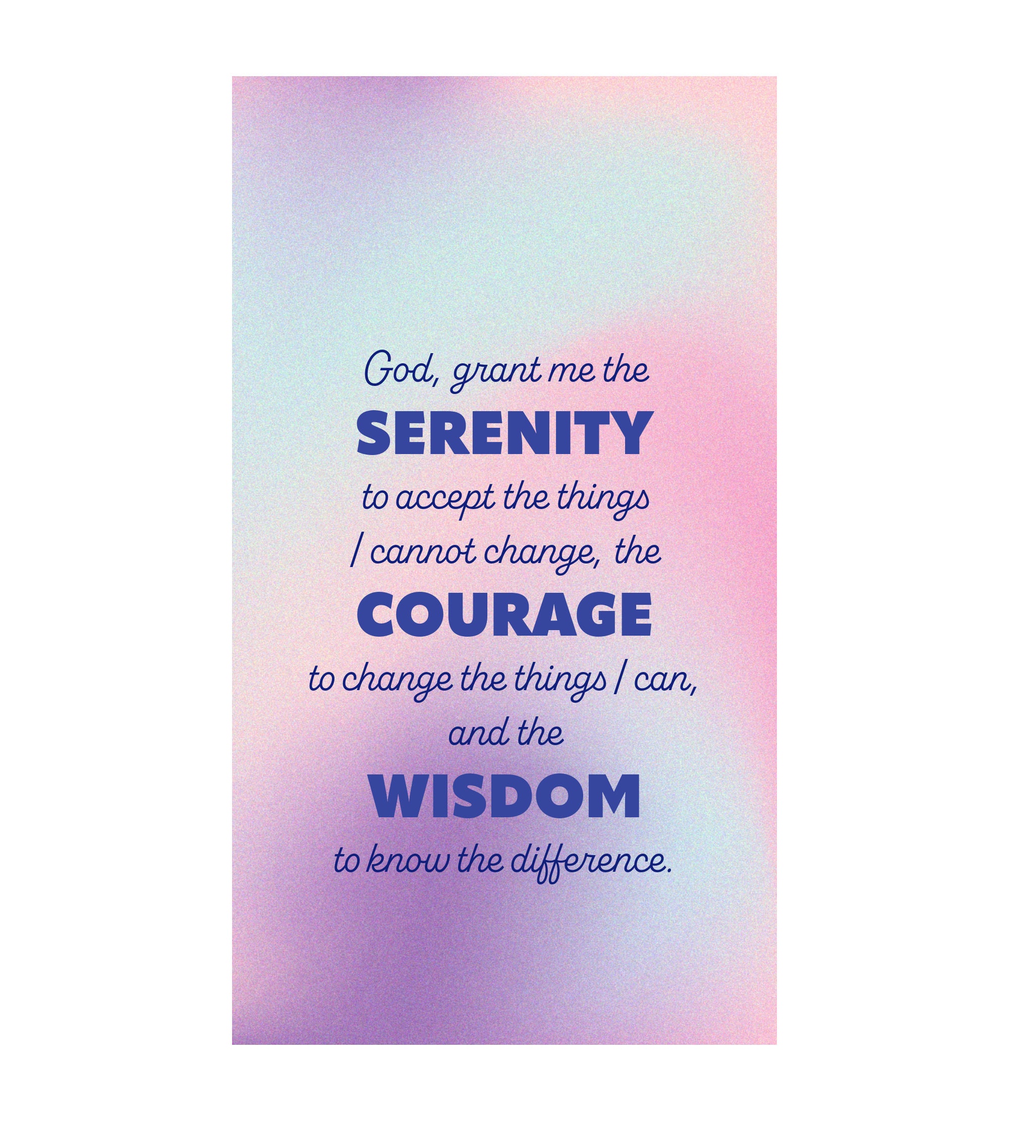 Serenity Prayer Wallpaper Mobile iPhone Etsy