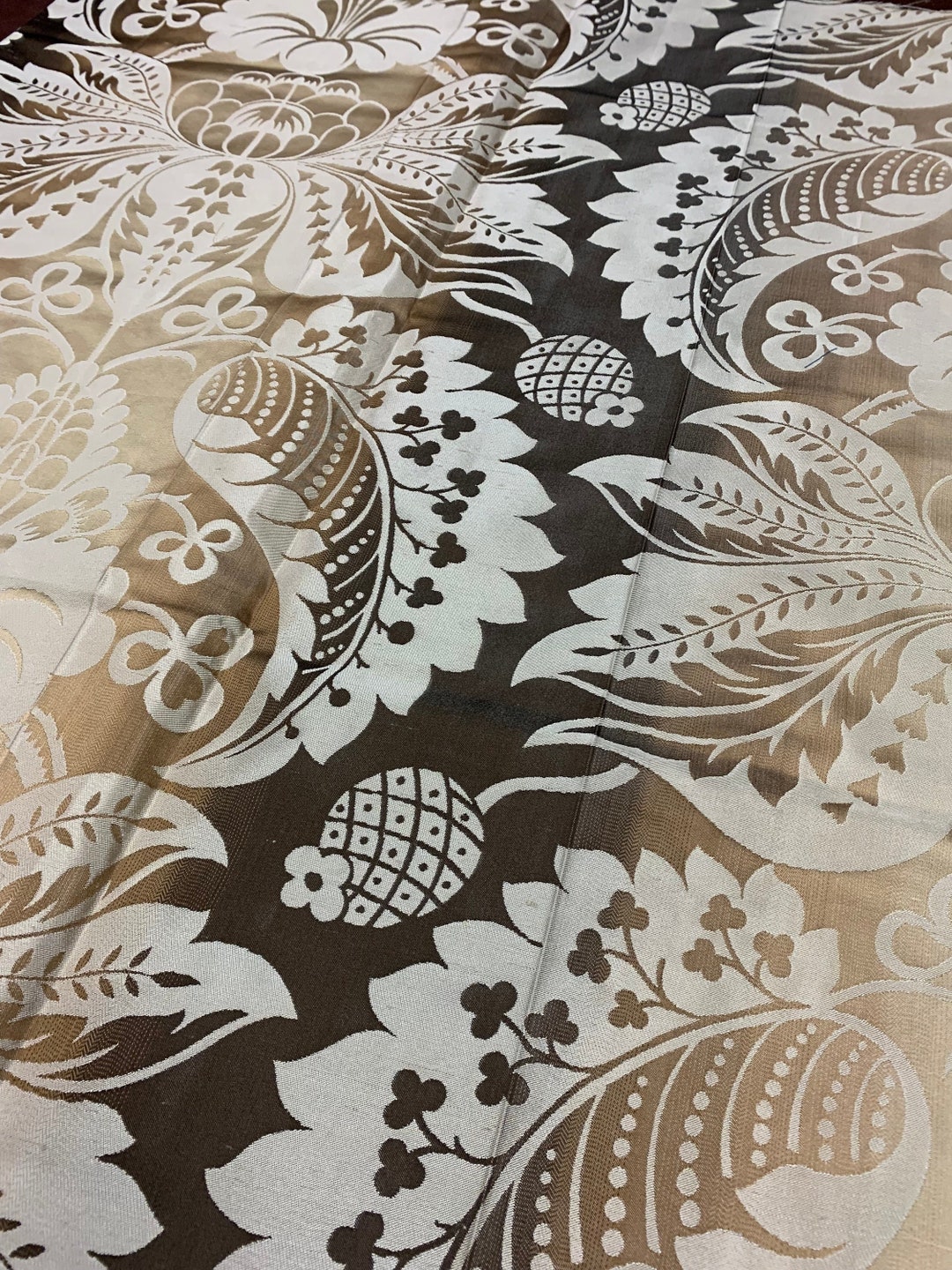 Silk Damask Fabric, Upholstery and Sewing Fabric, Gp J Baker, Hanbury