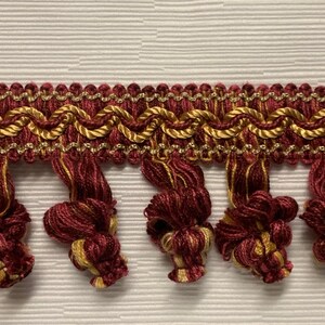 Cipolline rosso scuro oro, passamaneria per cucito, cucire, creazioni, finiture per cuscini e coperte, nappe paralume, rifiniture per bordi