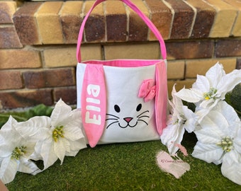 Large Personalised Bunny Baskets/ Easter Gift/ Easter Bag/ Easter Basket