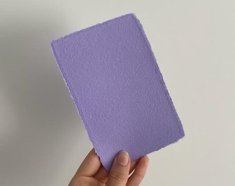 Papel reciclado roxo feito à mão / Papel para desenho / Papel para escrever / Papel para convites / Packs de 5 e 10 folhas