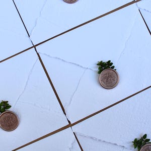 Enveloppe Papel Branco Feito à Mão | C6/A6 ou C5/A5 | Enveloppe avec Borda Deckle et Lacre de Cera