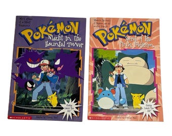 1999 Lot of 2 Books Pokemon Night In The Haunted Tower #4 #10 Secret of the Pink