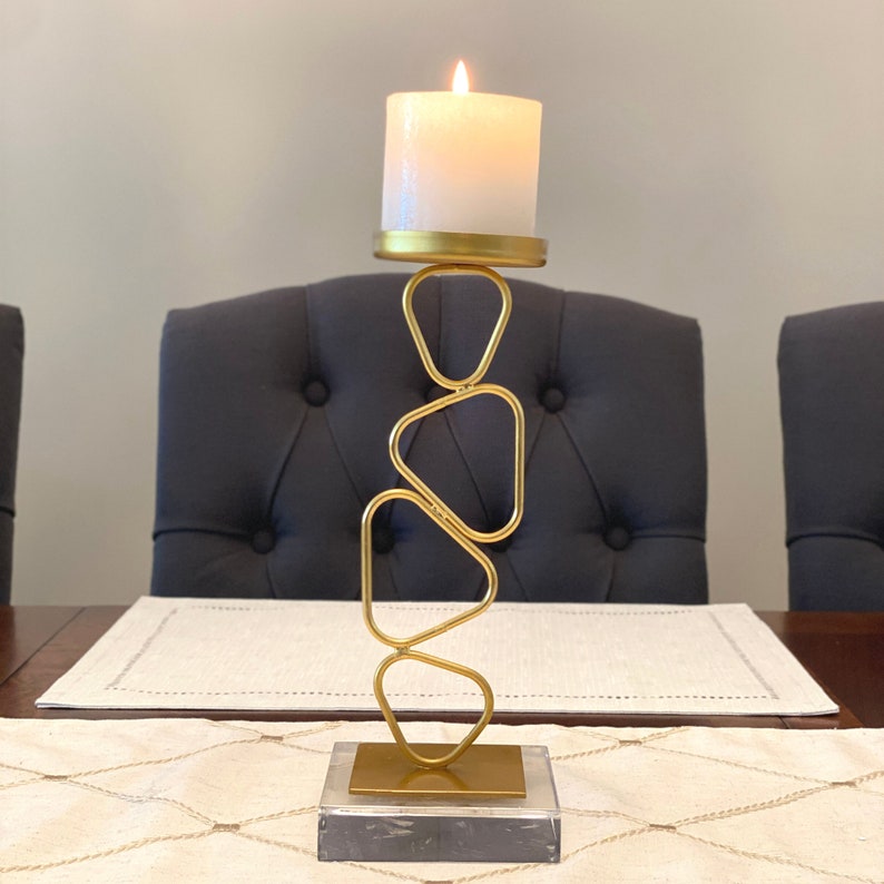 Tall Candle Stands Gold Formal Dining Décor Console Table Etsy