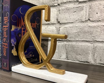 Bookend "&" Sculpture Decoration for Bookshelf, Mantle, Staging, Coffee Table, Housewarming gift, Hostess Gift Idea, Christmas Gift for Teen