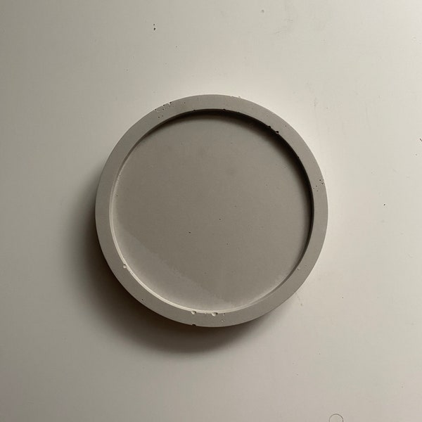 Small Concrete Circle Decorative Coaster
