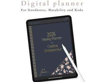 2026 Weekly Planner for Creative Entrepreneur and Artist, a digital personal and  business planner with custom sections, GoodNotes Planner