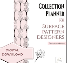 Collection Planner for Surface Pattern Designers or digital paper artist, illustrators - Instant download - PDF worksheets -