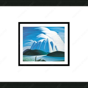 Lake And Mountains by Lawren S. Harris, Group of Seven Art Card,  Framed Art Card