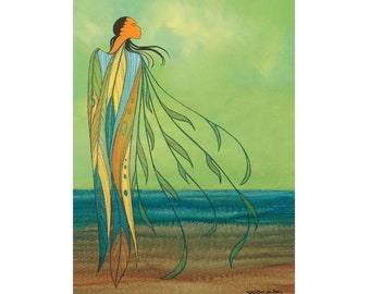 Maxine Noel Ioyan Mani Framed Woman Print, Approch of the Feature