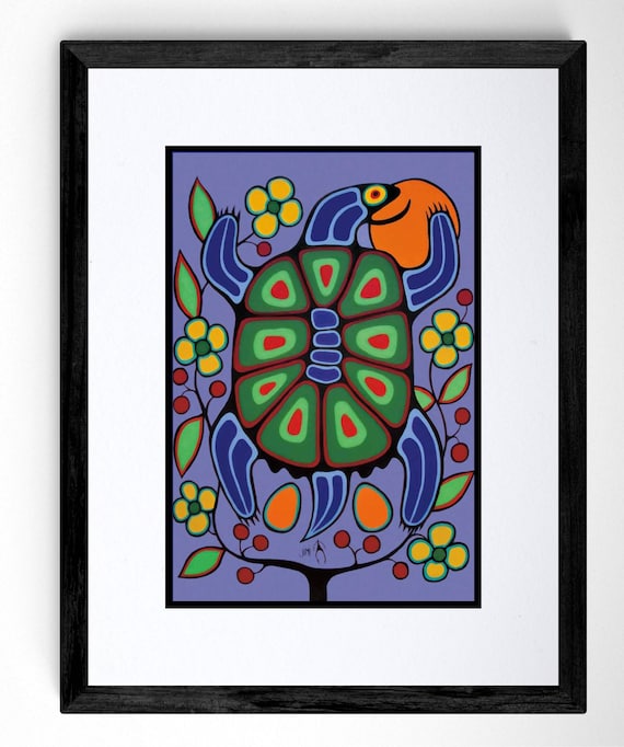 Turtle Mother by Jim Oskineegish Indigenous Art Print, First