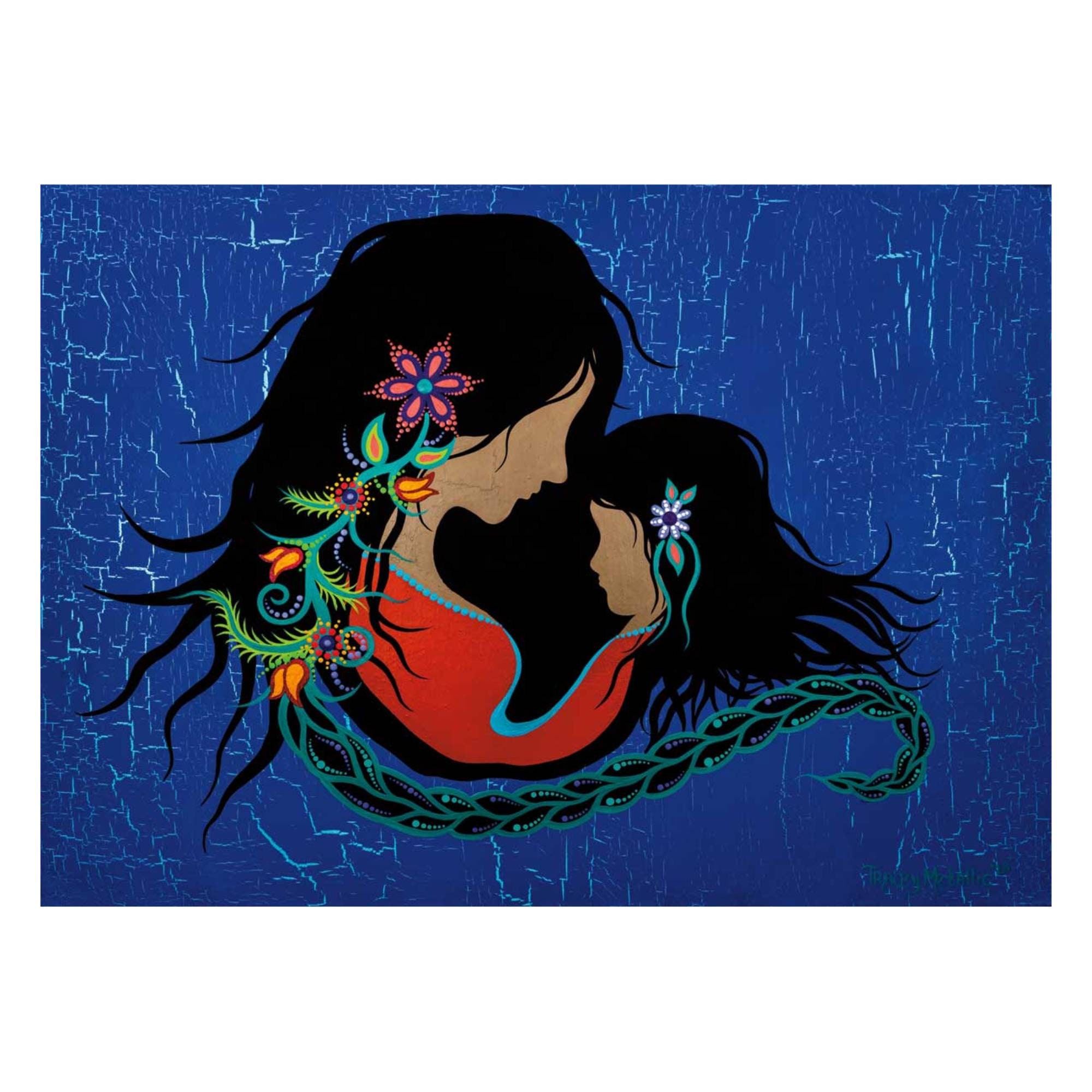 Ntutji'j (mother & Daughter) by Tracey Metallic, Indigenous