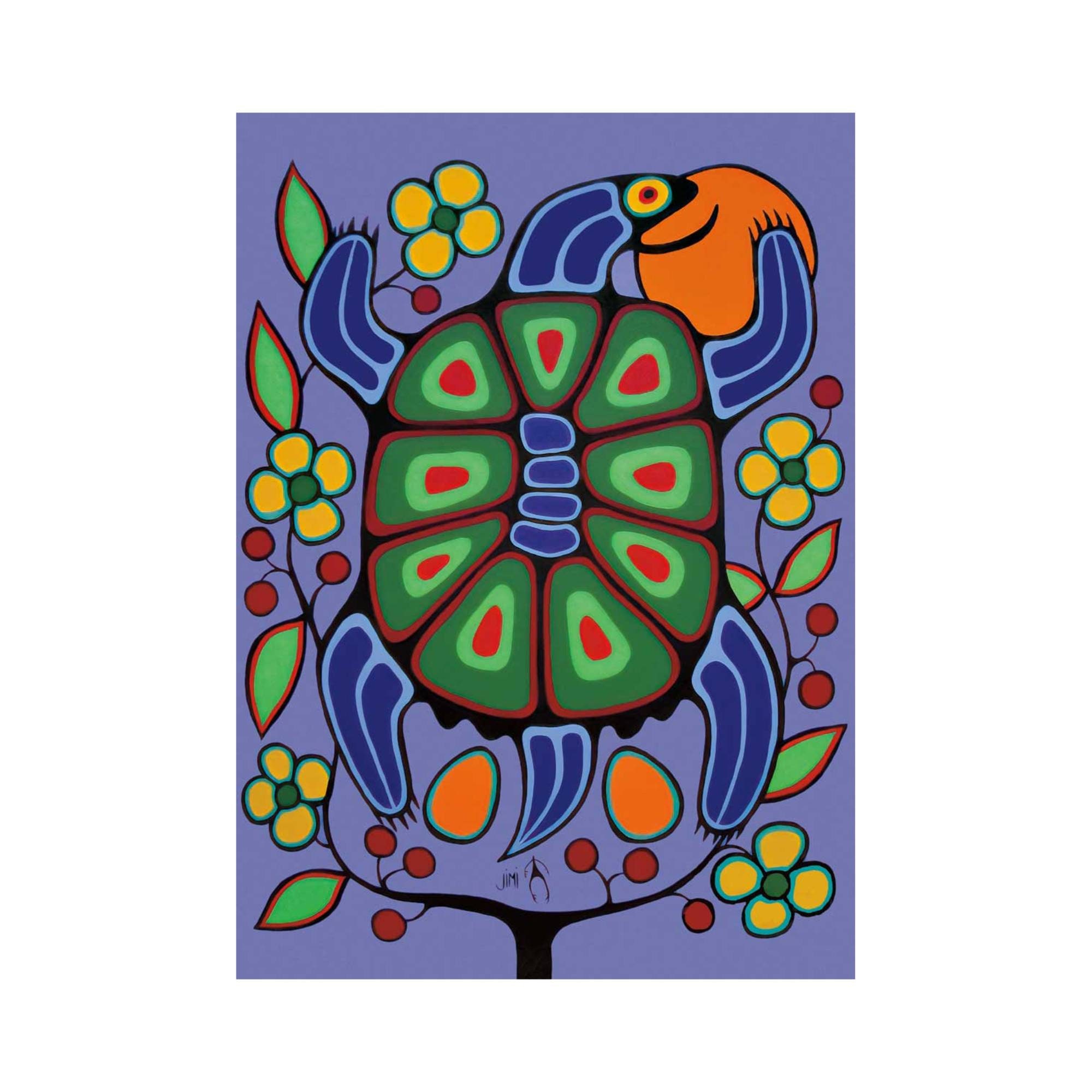 Turtle Mother by Jim Oskineegish Indigenous Art Print, First