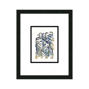 Terugkeer sneeuwganzen, 2008 door Ningiukulu Teevee, inheemse kunstkaart, Cape Dorset, Inuit ingelijste kunstkaart