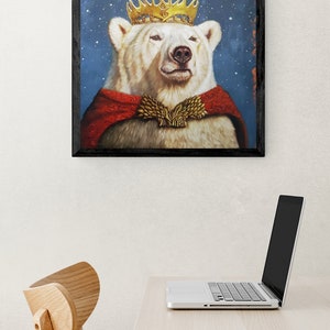 Snow King by Lucia Heffernan Art Print Animal Polar Bear - Etsy