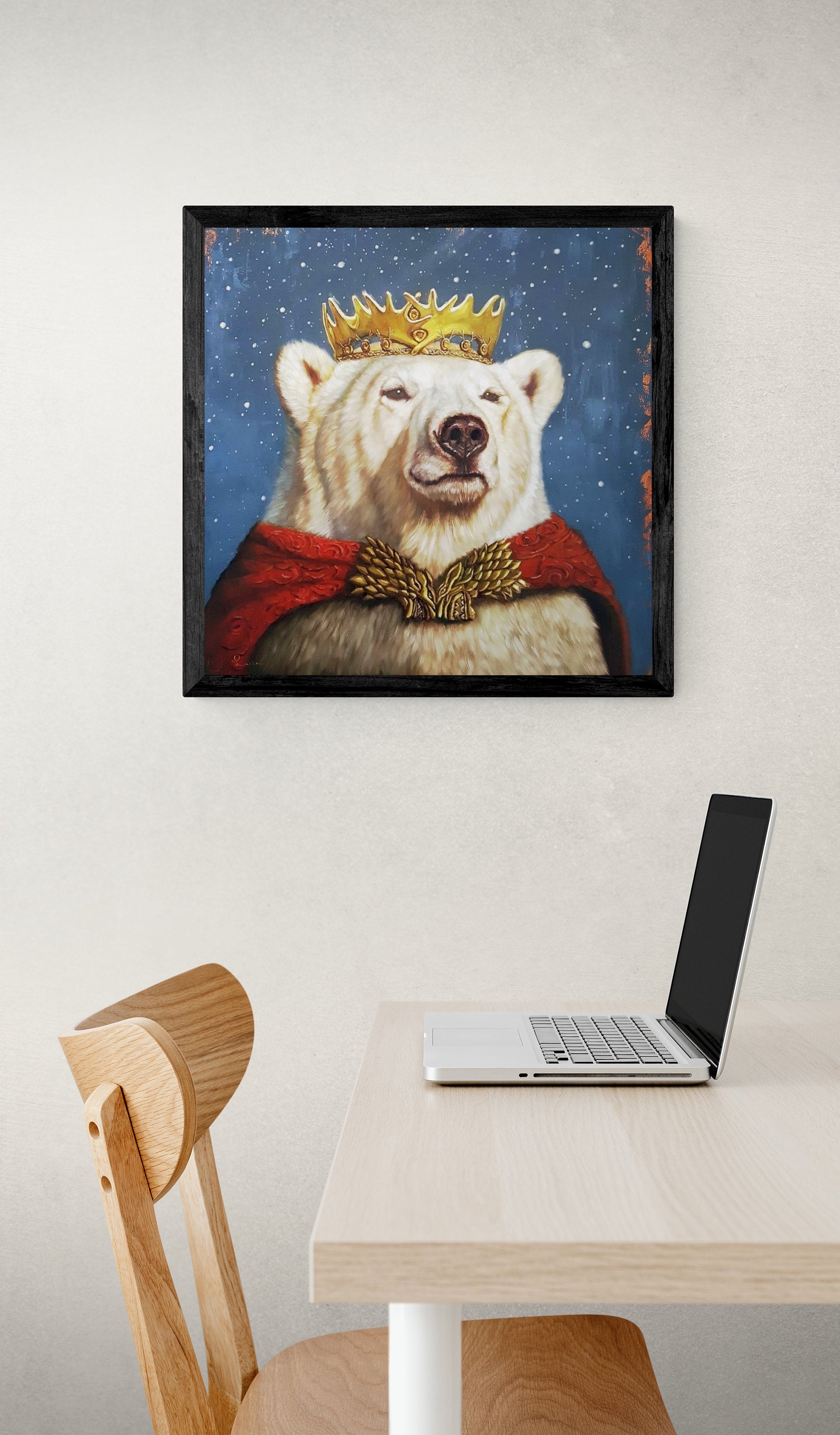 Snow King by Lucia Heffernan Art Print Animal Polar Bear - Etsy