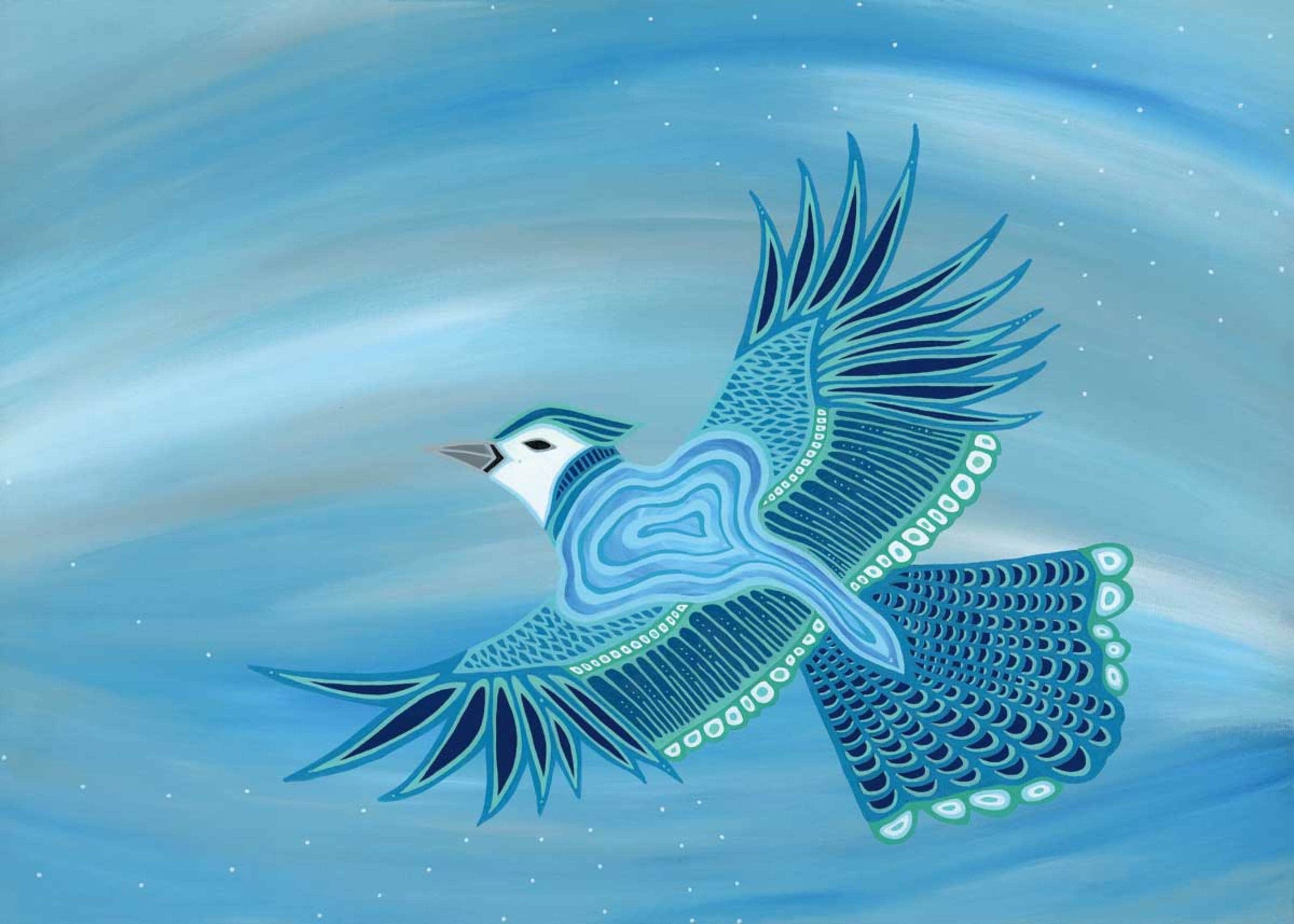 Blue Jay by Patrick Hunter Indigenous Art Print First 