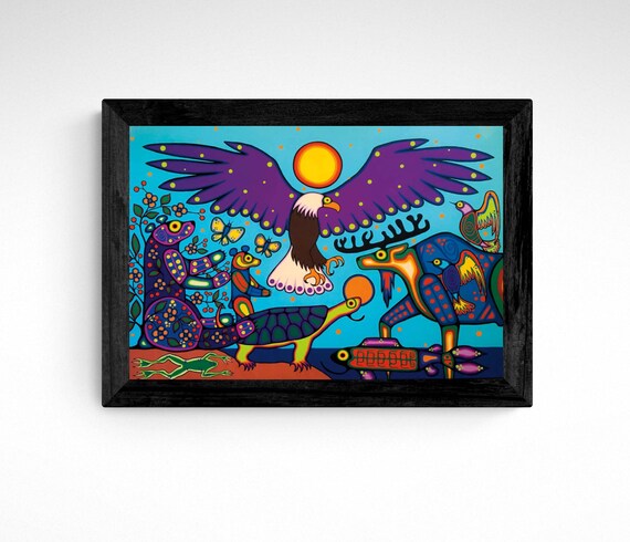 Where Sky, Water and Land Meet by Jim Oskineegish Indigenous Art