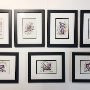 Seven Sacred Teachings By Carla Joseph, Indigenous Art Print, Seven Grandfather Teachings, Native Americans, Framed Art