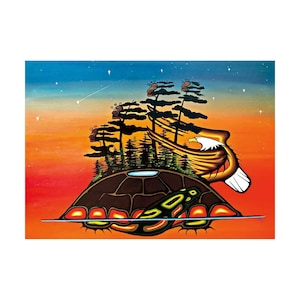 Mother Earth By William Monague, Indigenous Art Print, First Nations, Ojibway, Native Americans Indian Decor, Framed