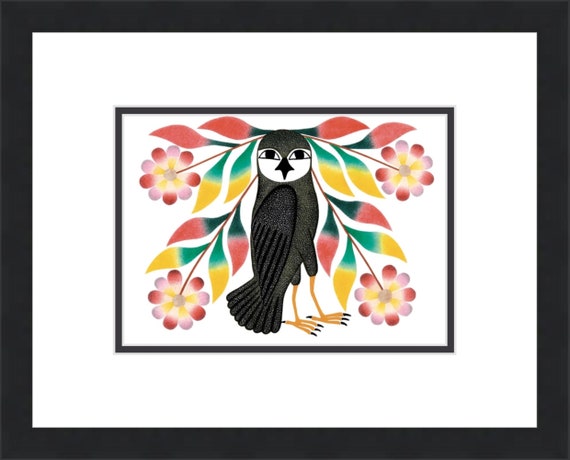 New • Kenojuak Ashevak Inuit • ART CARD • Audacious Owl 