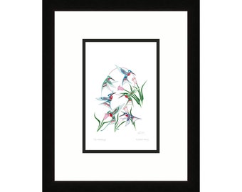 The Gathering by Richard Shorty, Indigenous Art Card, Hummingbird Framed Art Card