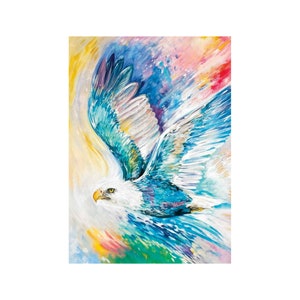 Eagle Of Many Colours By Carla Joseph, Indigenous Art Print, First Nations, Native Americans, Cree, Métis, Framed Art