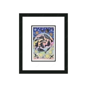 Siilavut, Nunavut (Our Environment, Our Land) by Kenojuak Ashevak, Indigenous Inuit Art Card, Cape Dorset, Framed Art Card