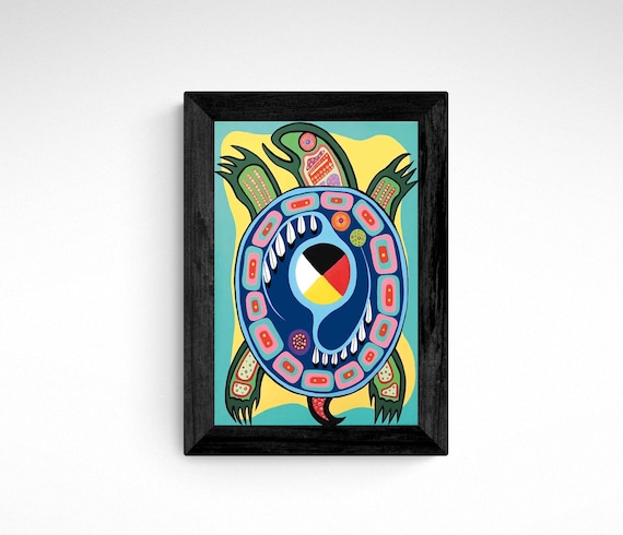 Turtle Island by Donna Langhorne Indigenous Art Print, First