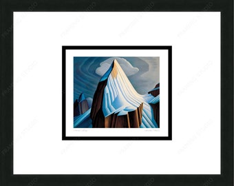 Mount Lefroy von Lawren S. Harris, Group of Seven Kunstkarte, gerahmte Kunstkarte