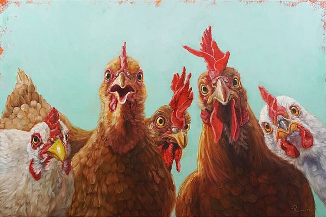 Chicken for Dinner by Lucia Heffernan Art Print Animal Wall Decor