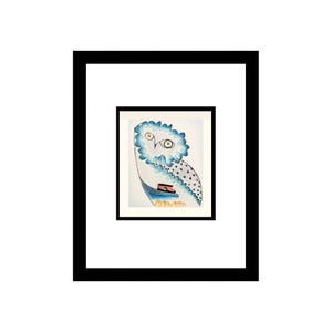 Owl’s Bequest by Ningiukulu Teevee, Inuit Art Card,  Cape Dorset, Framed Art Card