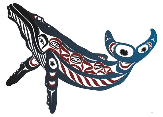 Humpback Whale by Mark Preston, Indigenous Art Print, First