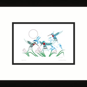 Migration by Richard Shorty, Indigenous Art Card, Hummingbird Framed Art Card