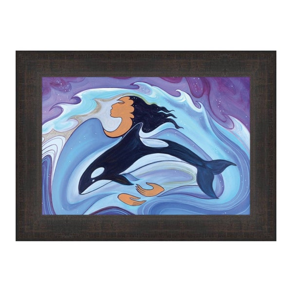 Mother Of The Sea by Maxine Noel, Indigenous Art, First Nations, Native Americans, Framed Art