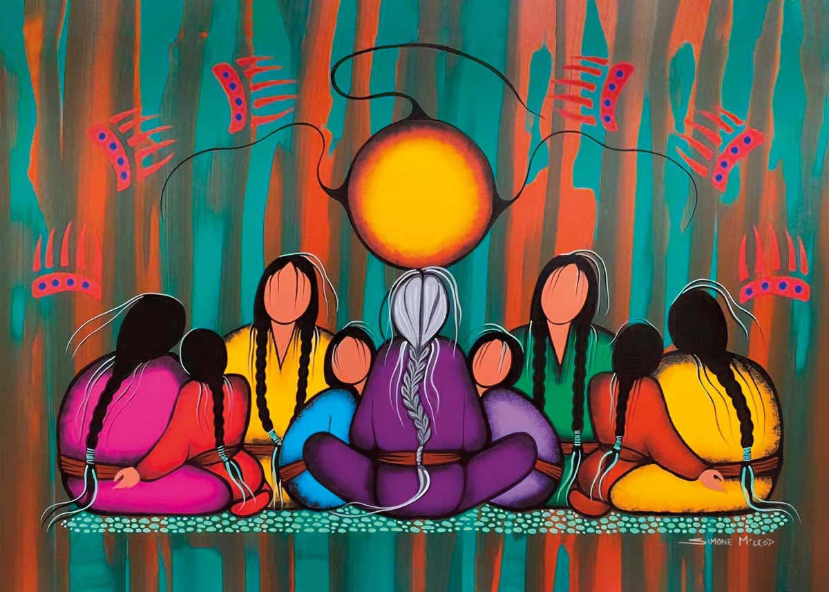 Family Love by Simone Mcleod , Indigenous Art Print, First Nations