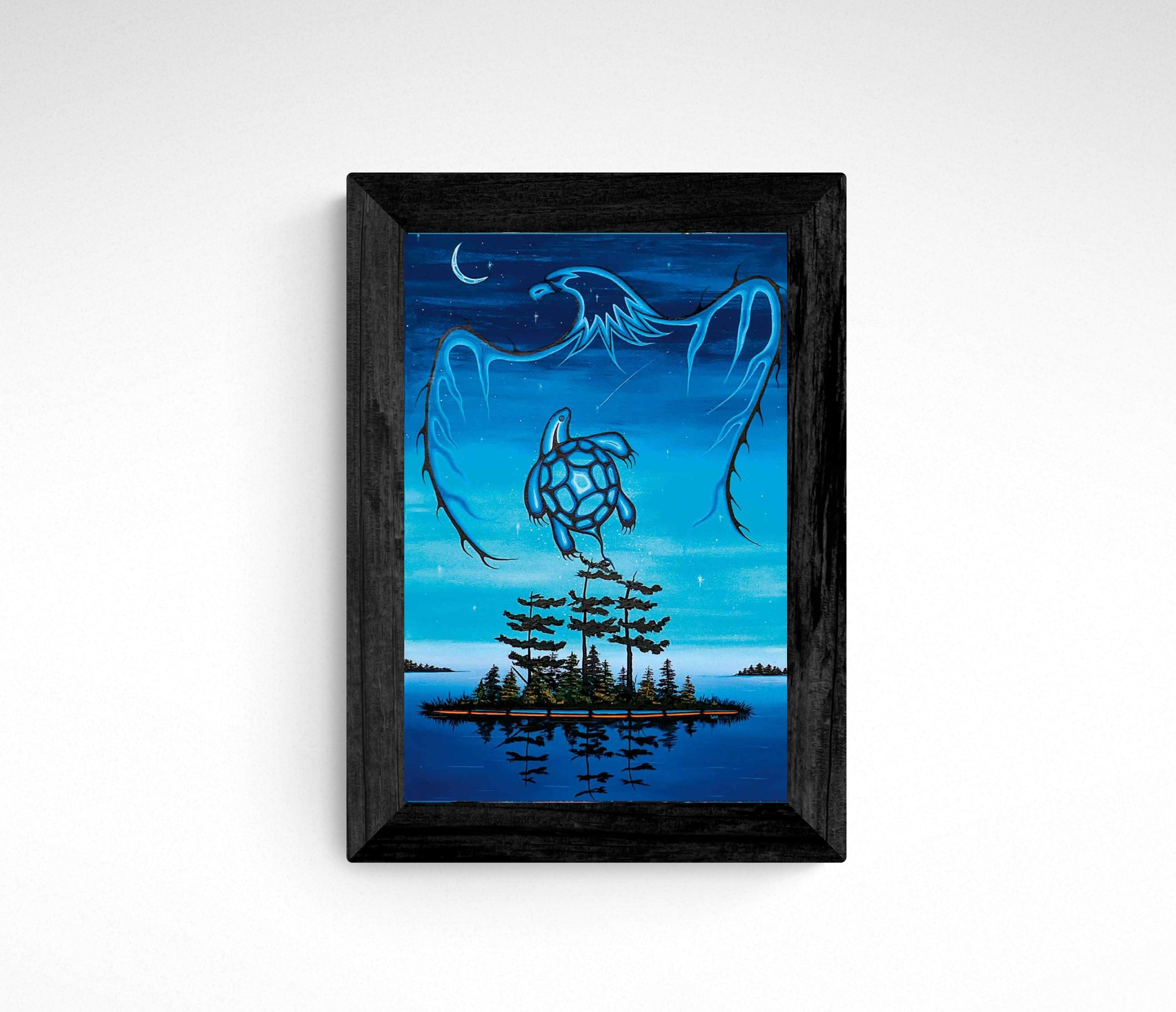 Turtle Spirit by William Monague, Indigenous Art Print, First